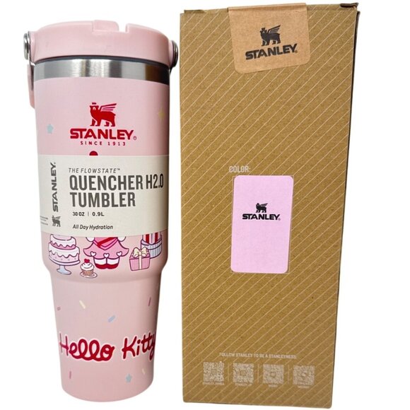Stanley Hello Kitty Quencher H2.0 Tumbler 30oz Pink Stainless Steel - Picture 1 of 5